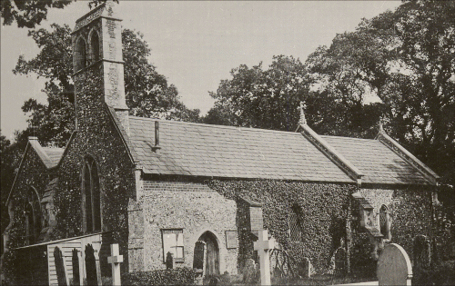 Brundall Church, St Laurence, in 1907