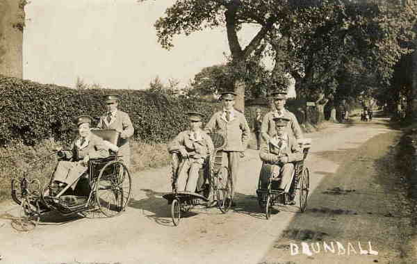 An outing along The Street for patients at the war hospital