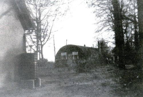These old Nissen huts, in the grounds of Holm Close, were used as accommodation by the
Royal Engineers regiment then for Italian prisoners of war. After the Italians left,
these huts were used by people who had been unable to find their own housing.