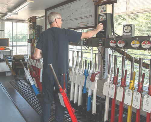 Working at the signal box